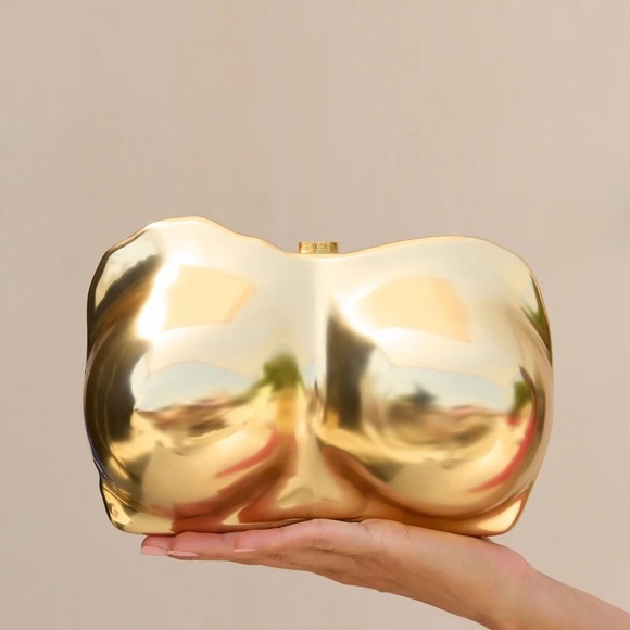 Cult Gaia Reina Clutch in Brushed Brass — $898 - Picture 3 of 4